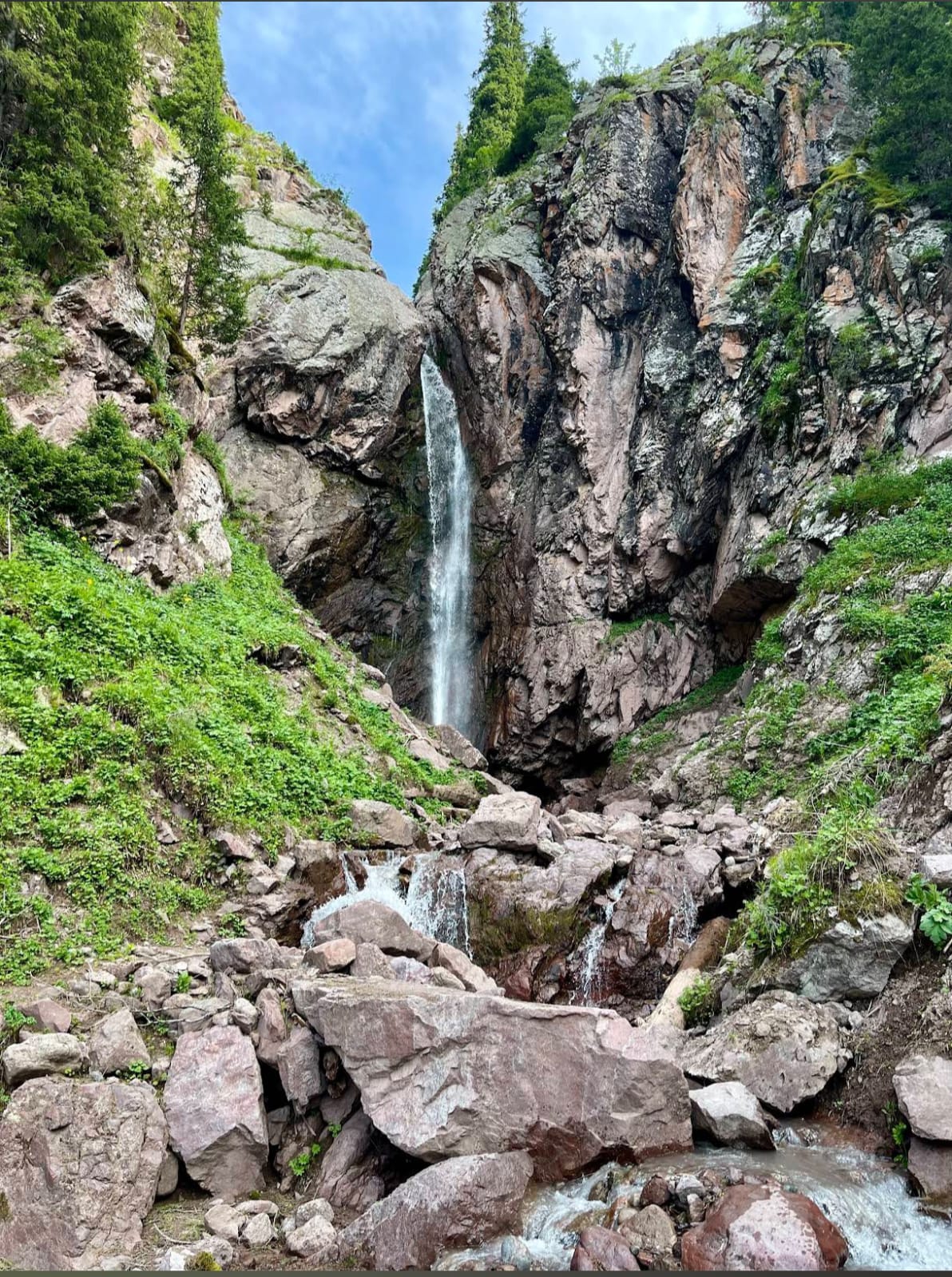 Waterfall in the gorge